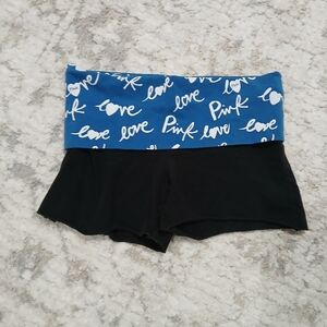 Y2k PINK Victorias Secret Vintage Blue Foldover Shorts ~ Womens Size S